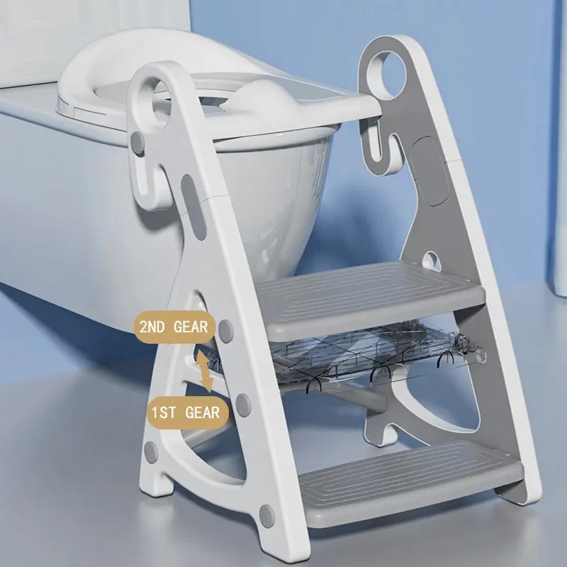 Reductor Toaletă Little Mom Blue cu Scarit - imagine 6