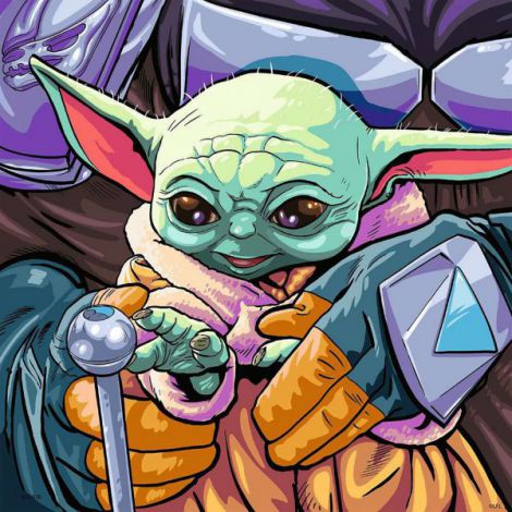 Puzzle Baby Yoda 3x49 Ravensburger - Joc Educativ - imagine 2