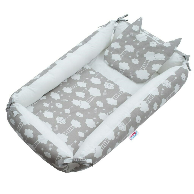 Set 3 piese New Baby Baby Nest Cloud Grey - imagine 3