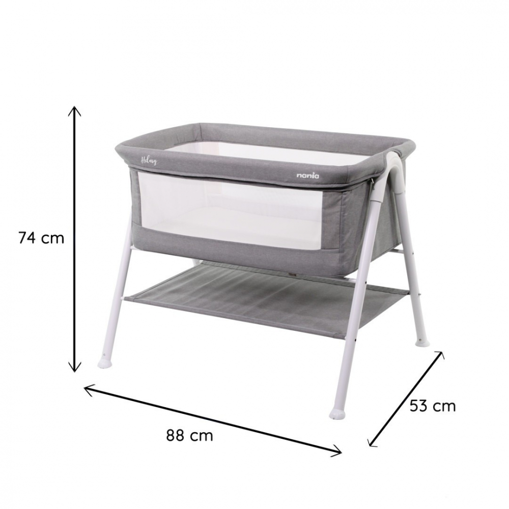 Patut Co-Sleeper Nania Hilary Grey | Siguranta si Confort - imagine 2