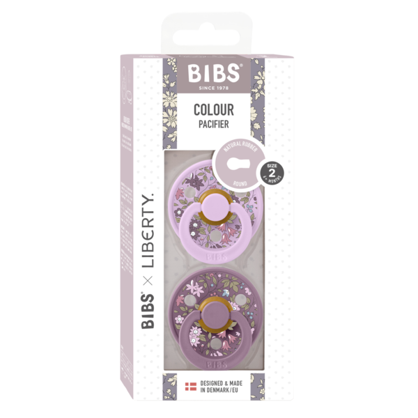 Set 2 Suzete BIBS Latex, Tetină Rotundă, 6 Luni+ - imagine 2