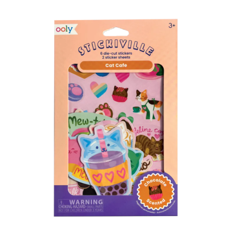 Ooly Stickiville Cat Cafe - Abtibilduri Parfumate
