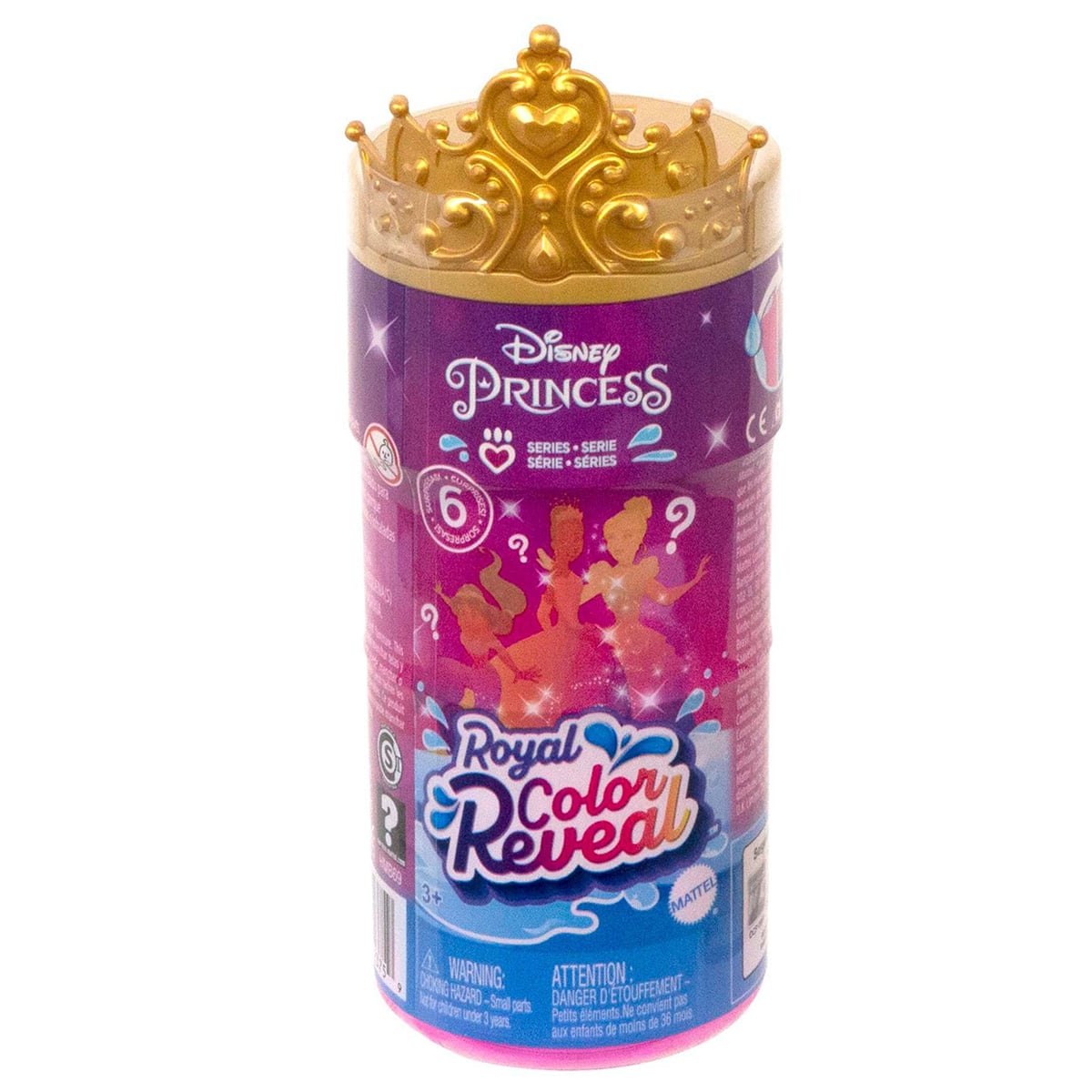 Papușă Disney Princess Royal Color Reveal cu 6 Surprize