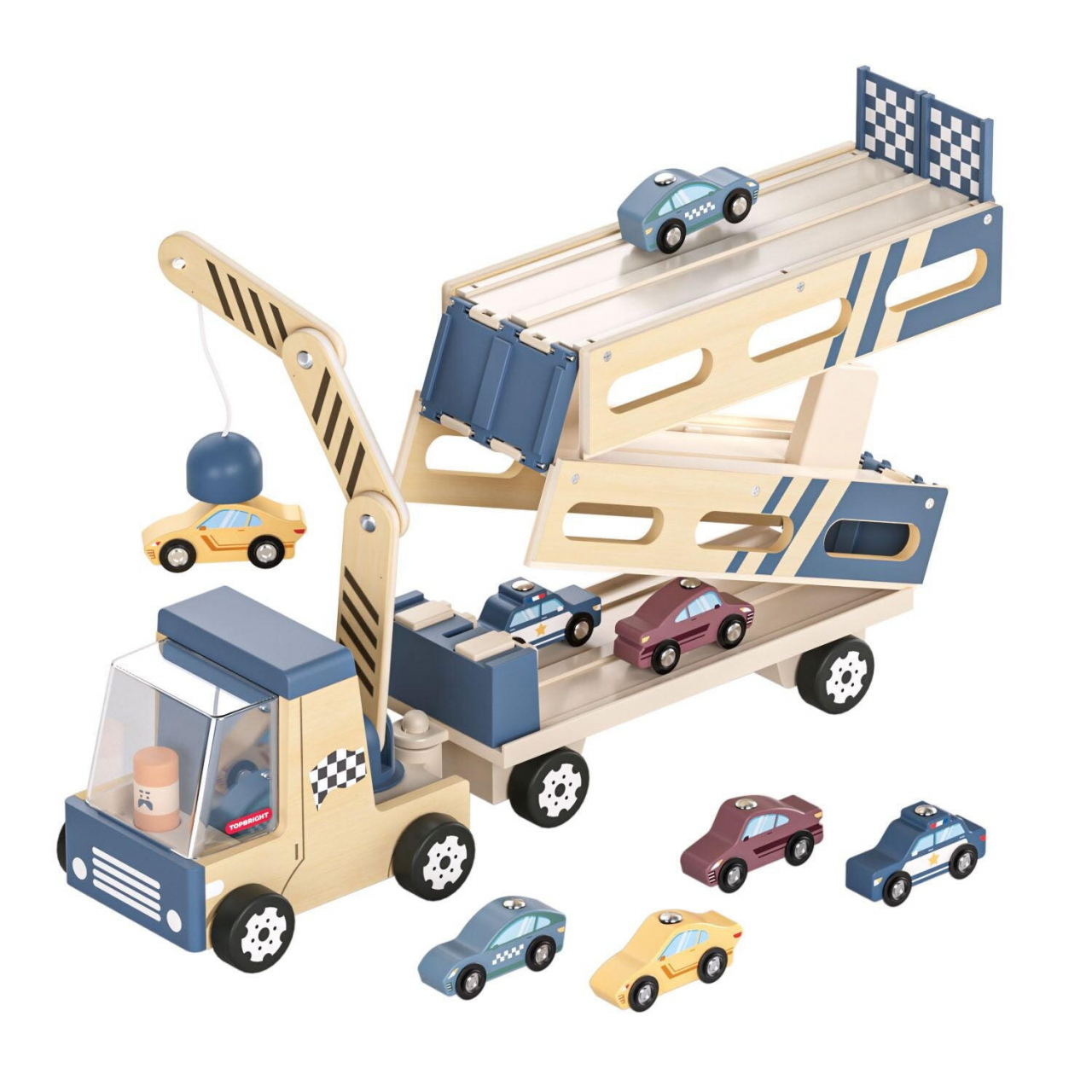 Camion Platformă Auto Topbright | Jucarie Educațională