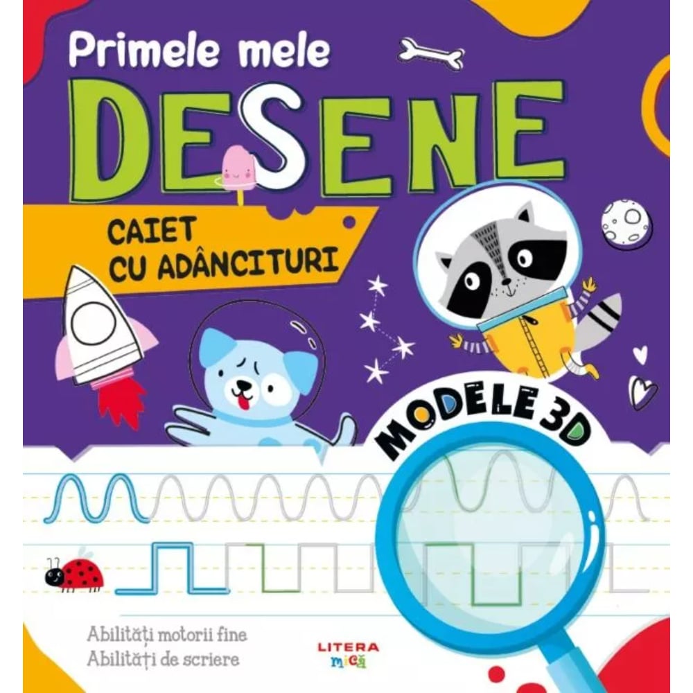 Caiet cu adancituri Litera | Invata sa scrii