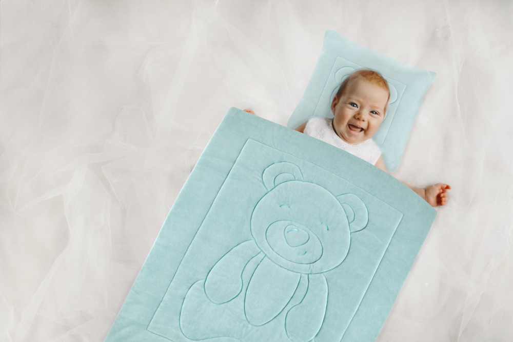 Set BabyJem Bear Green cu Pernuță și Păturică - imagine 4