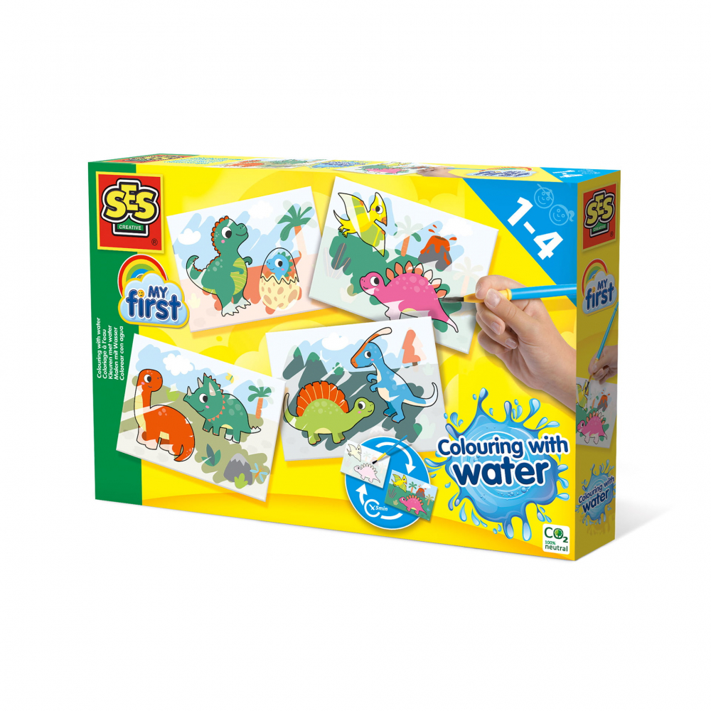 Set Colorat cu Apa Dinozauri Ses Creative