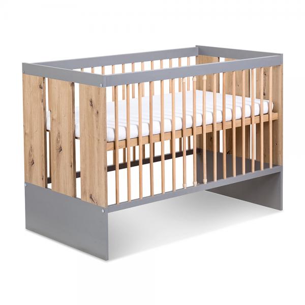 Pătuț Klups Pauline Graphite Dab | Design Modern