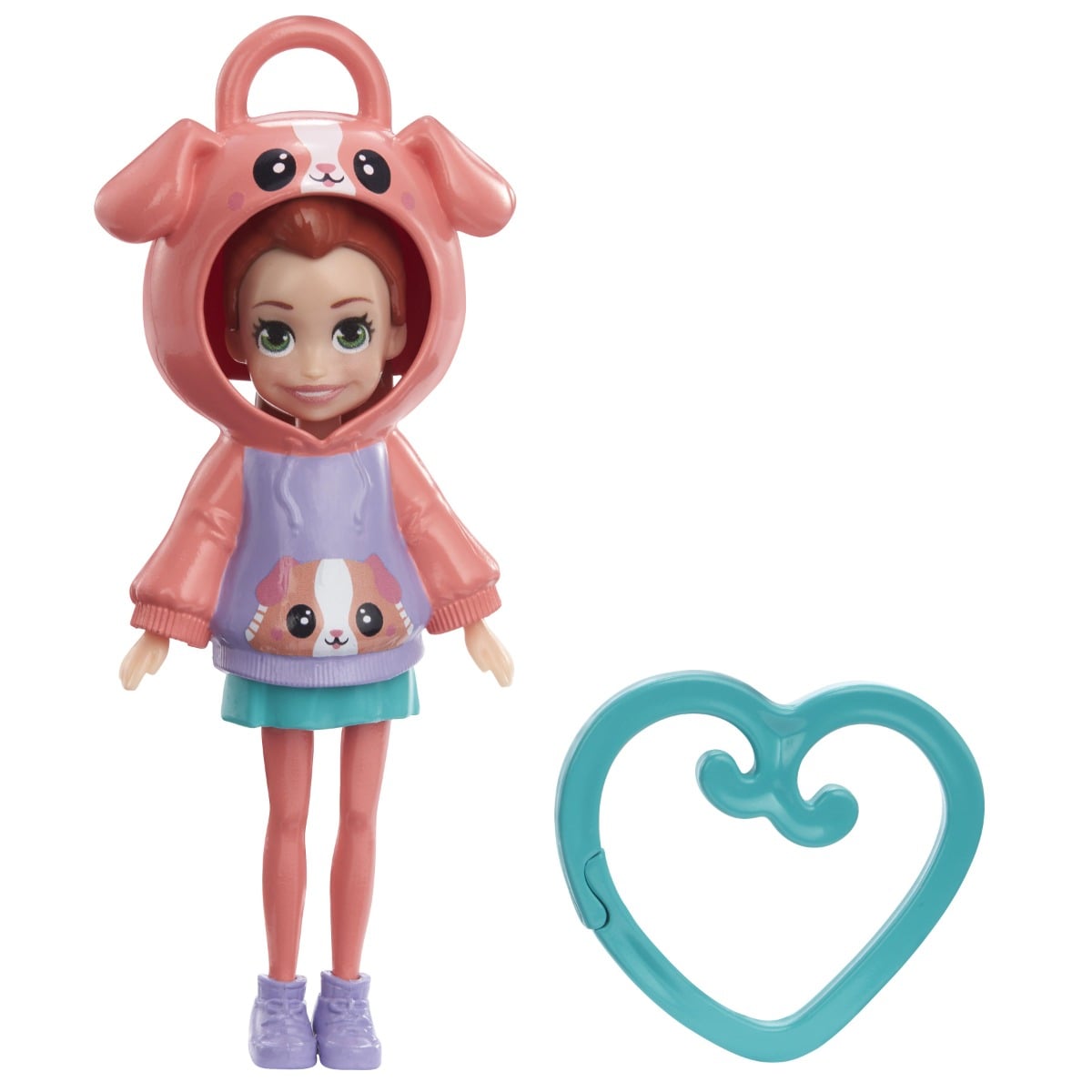 Papusa Polly Pocket cu Hanorac Animalut