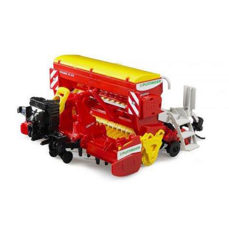 Bruder Grapă cu Semanatoare Pottinger - Jucărie Agricultură - imagine 4