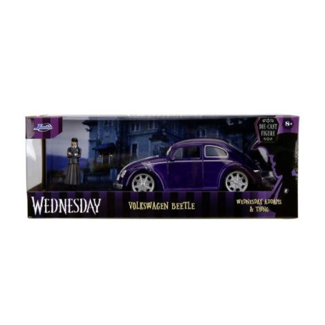 Jada Wednesday VW Beetle + Figurină Metalică