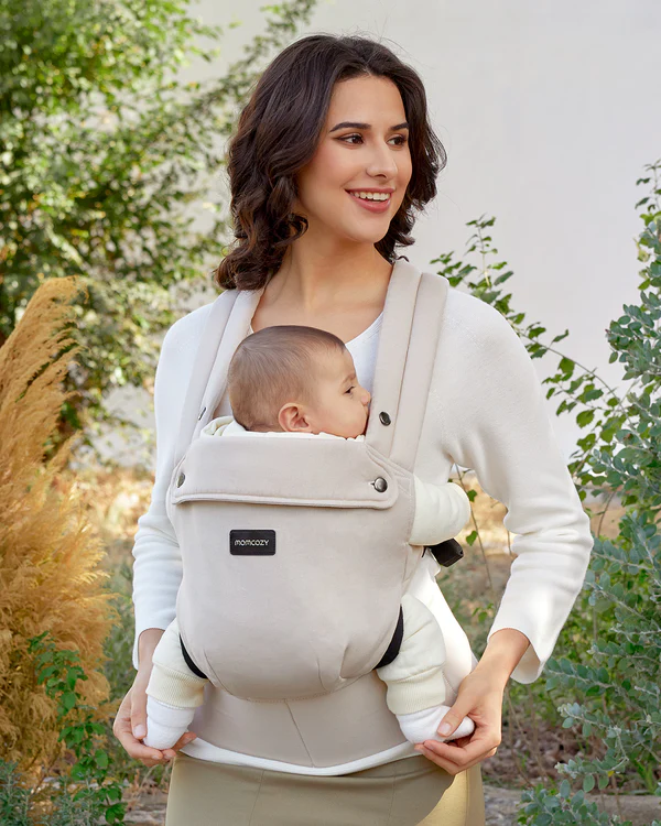 Marsupiu Ergonomic Momcozy PureHug Gri | Confort - imagine 4