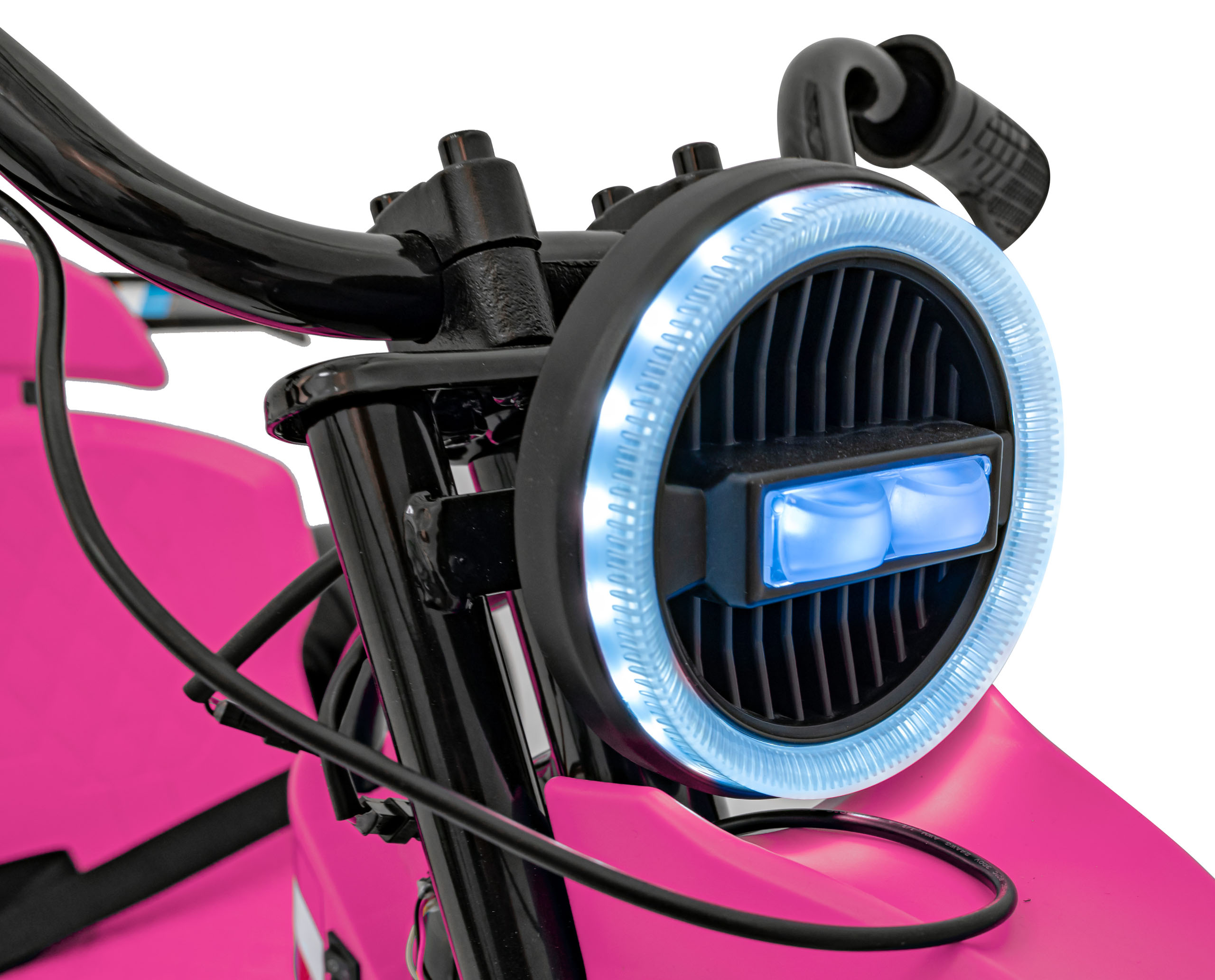 Drift trike electric pentru copii DRIFT BIKE '21 24V 500W faruri cu LED, viteza max 14 km/h (2338) Roz - Autokids.ro - imagine 7