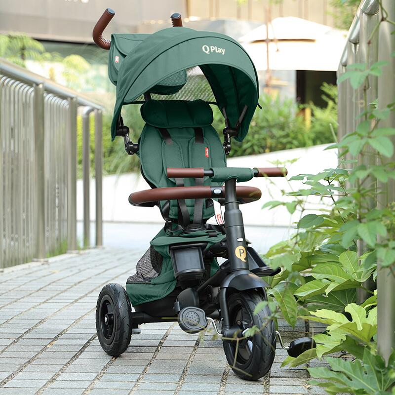 Tricicleta QPlay Rito Deluxe Verde, Pliabilă - imagine 6