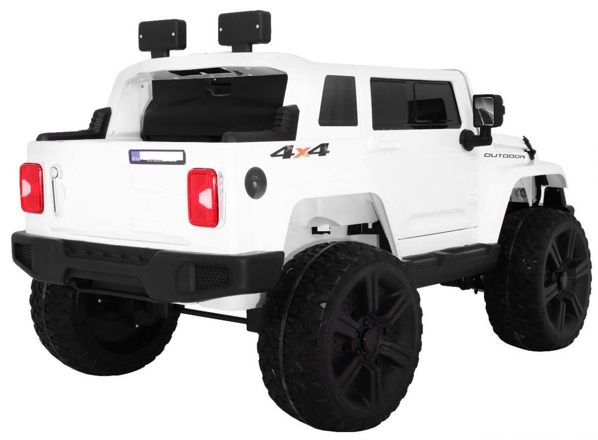 Mașinuță Electrică Jeep 1668 Alb | Autokids - imagine 5
