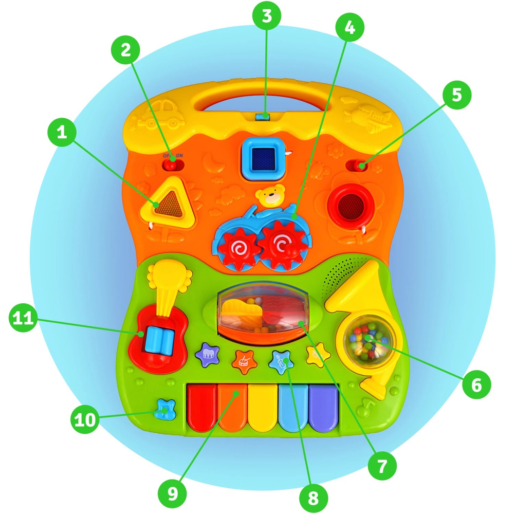 Antepremergător Ricokids 2in1 Educational, Alb - imagine 2