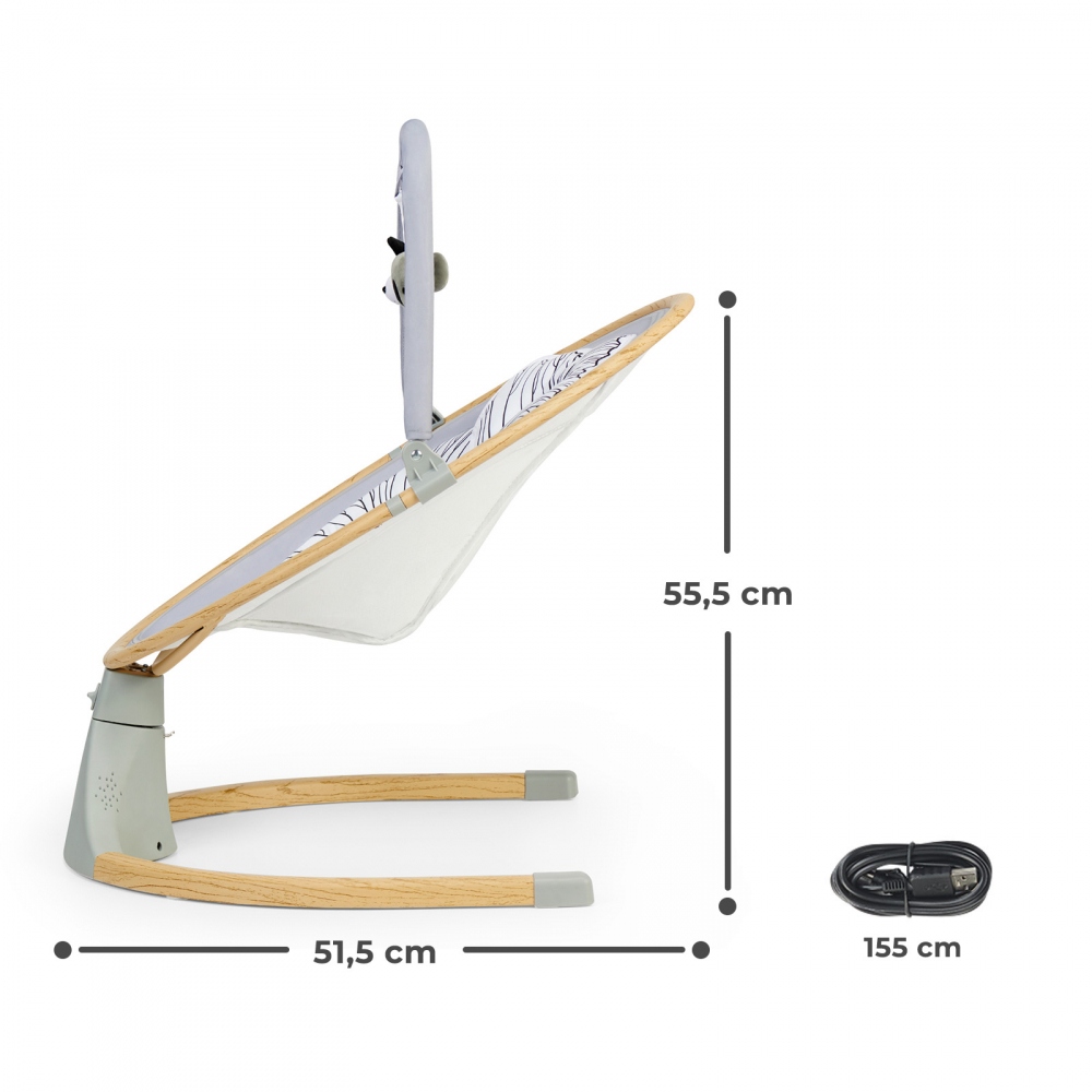 Leagan Electric 2-in-1 Kinderkraft Lumi Grey - imagine 3