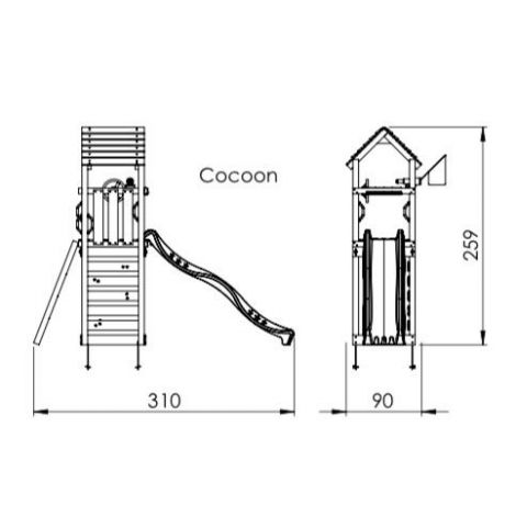 Turn Joaca Cocoon cu Tobogan | Jungle Gym - imagine 2