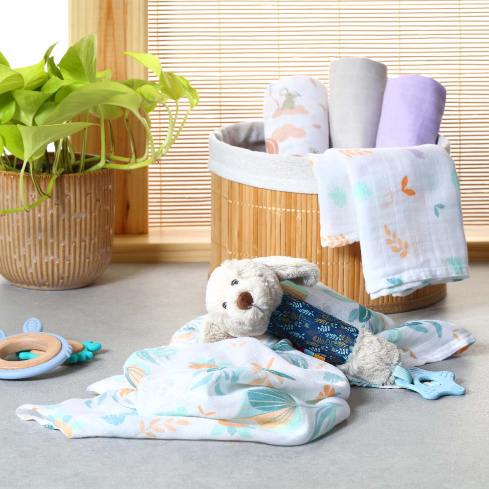 Set 3 scutece Baby Ono Bamboo, bumbac și bambus, roz - imagine 5