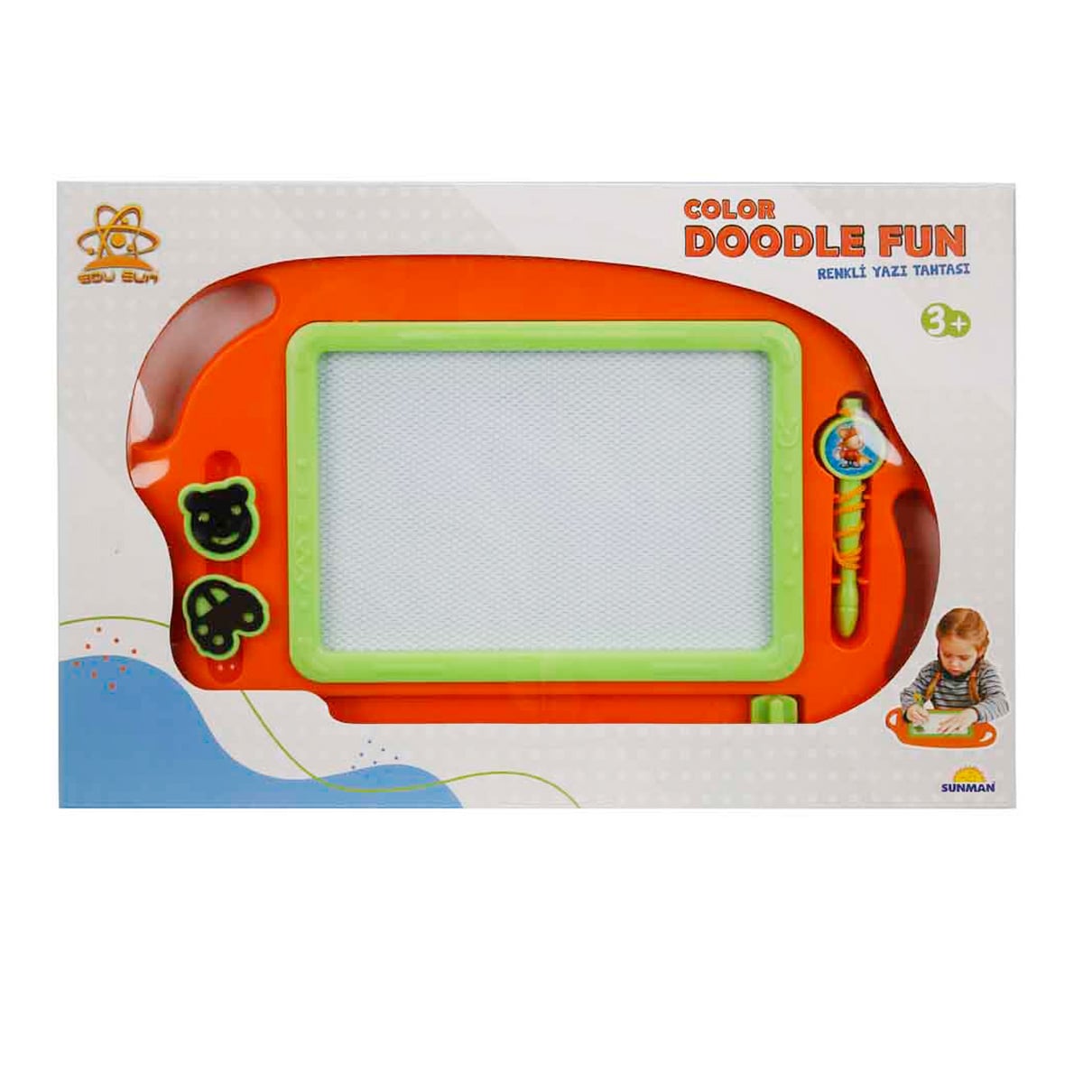 Tabla Magnetica Edu Sun, 38.5 cm, Portocaliu