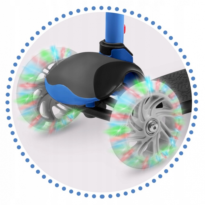 Trotineta Ricokids Loco Pliabila LED Albastru