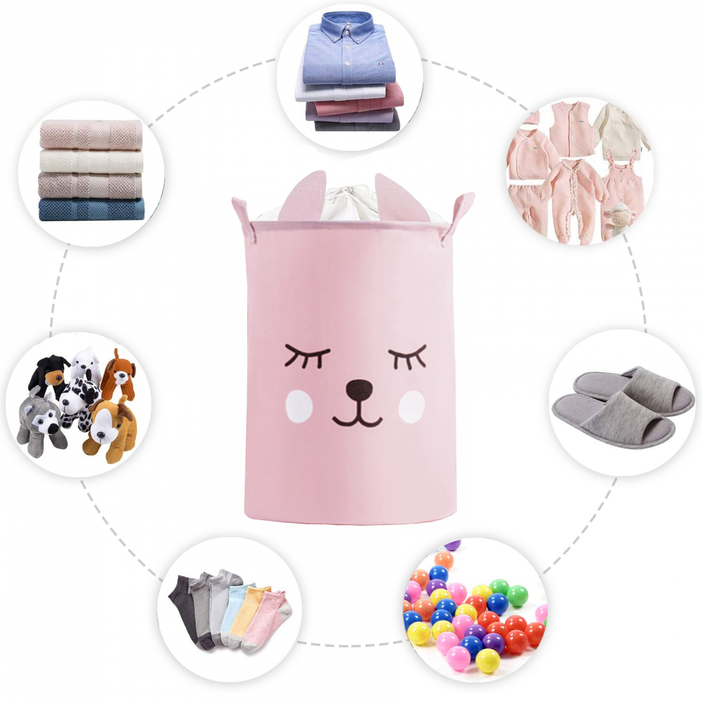 Cos Pliabil Sipo Pink Bear 43L Organizare - imagine 2