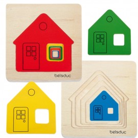 Puzzle Stratificat Casuta Beleduc - Lemn Educational - imagine 7
