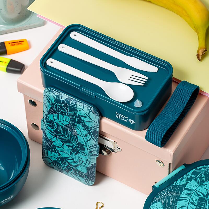 Lunchbox Nava We Care 650ml cu tacâmuri - imagine 3