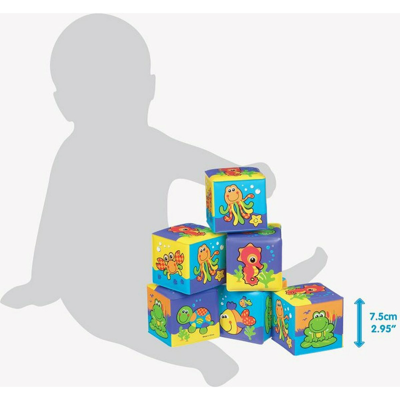 Set 6 cuburi Playgro Splash and Learn pentru baie - imagine 2