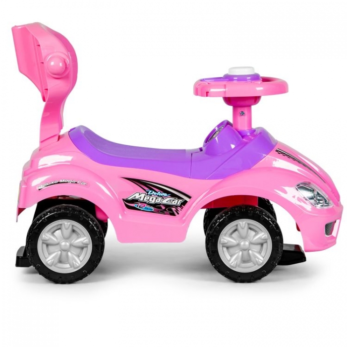 Mașinuță Copii 3 în 1 Ecotoys Roz cu Mâner - imagine 2