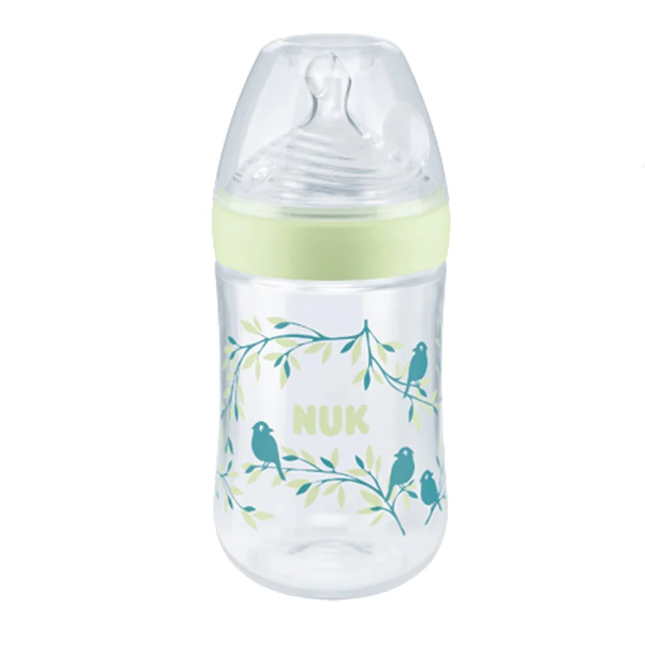 Biberon Nuk Nature Sense 260ml, Verde, 6-18 luni - imagine 2