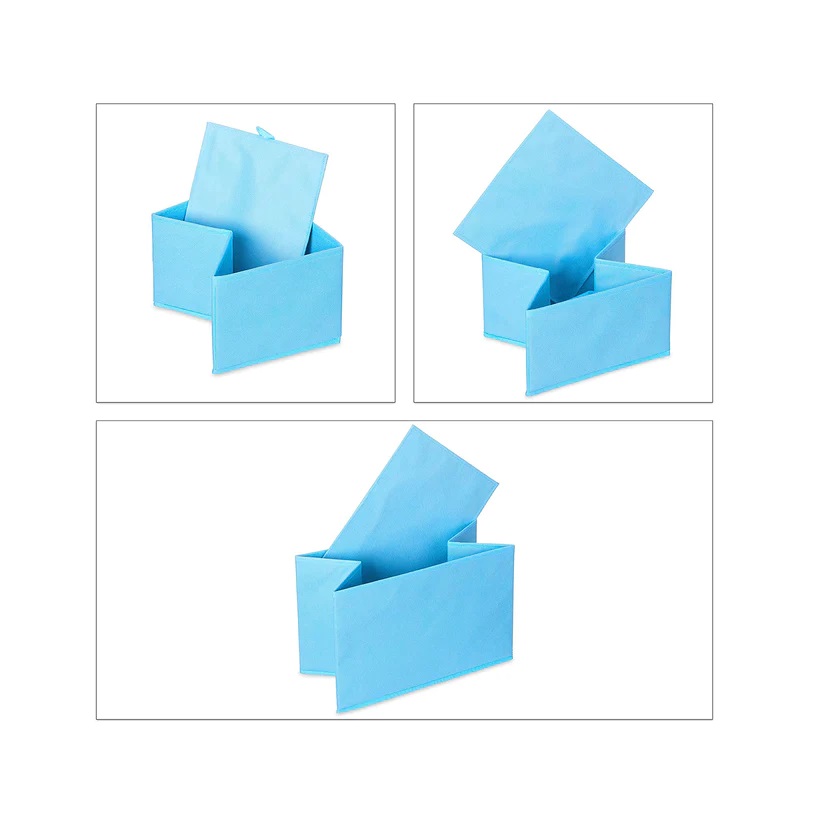 Organizator lemn Ginger Home cu 9 cutii textil Mermaid - imagine 7