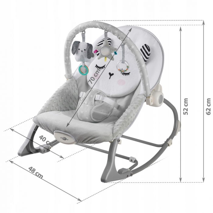 Balansoar Ricokids Panda cu Vibratii - imagine 6