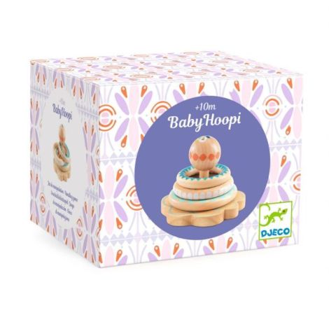 BabyHoopie Djeco - Joc Inele Lemn Bebelusi