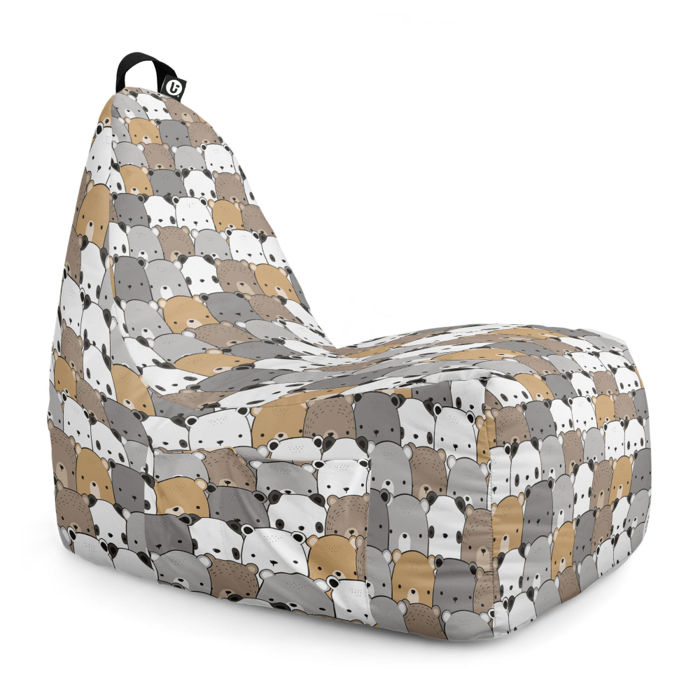 Fotoliu Puf Chill XL Ursuleți Maro | Updeco - imagine 6