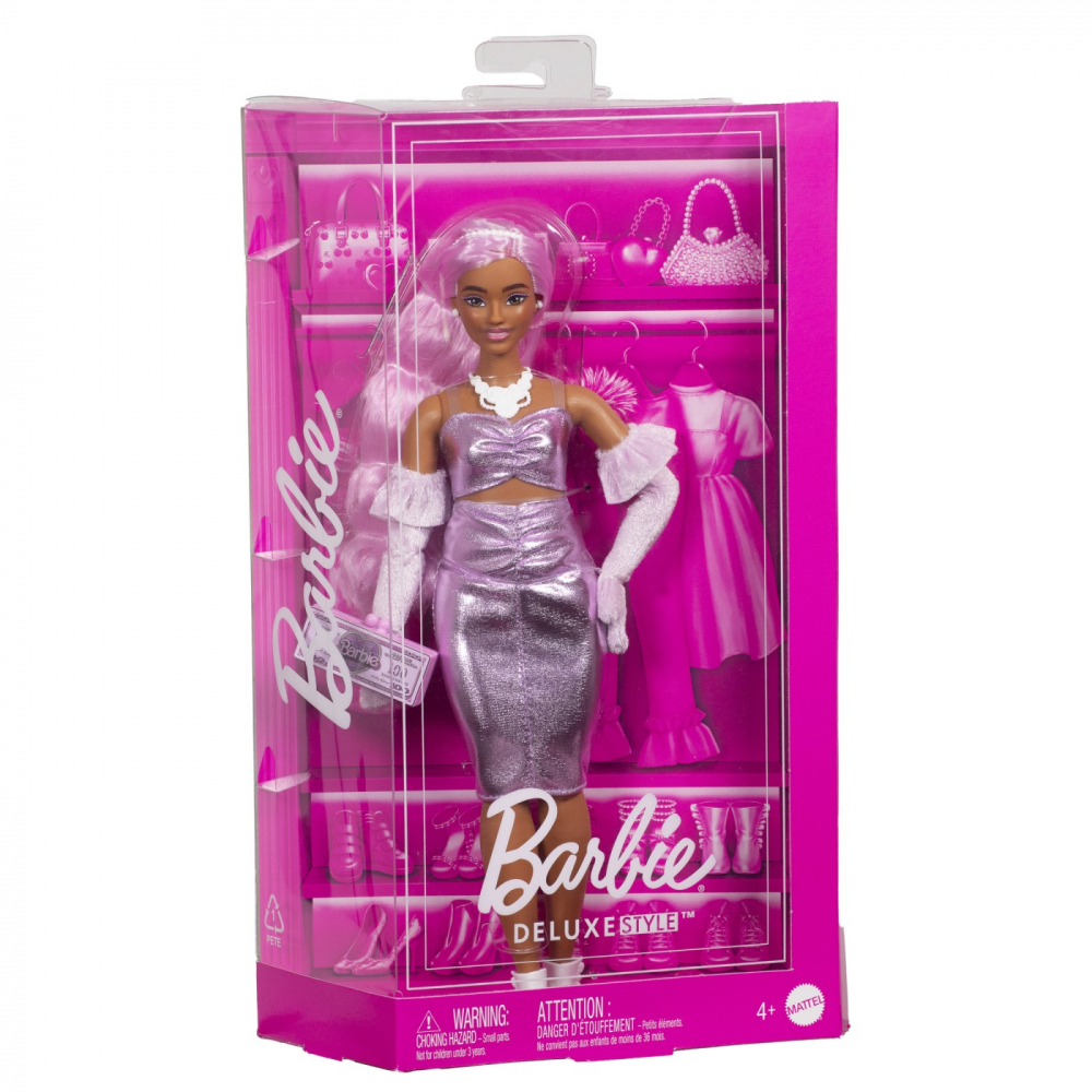 Papusa Barbie Deluxe Style cu Par Mov - Mattel