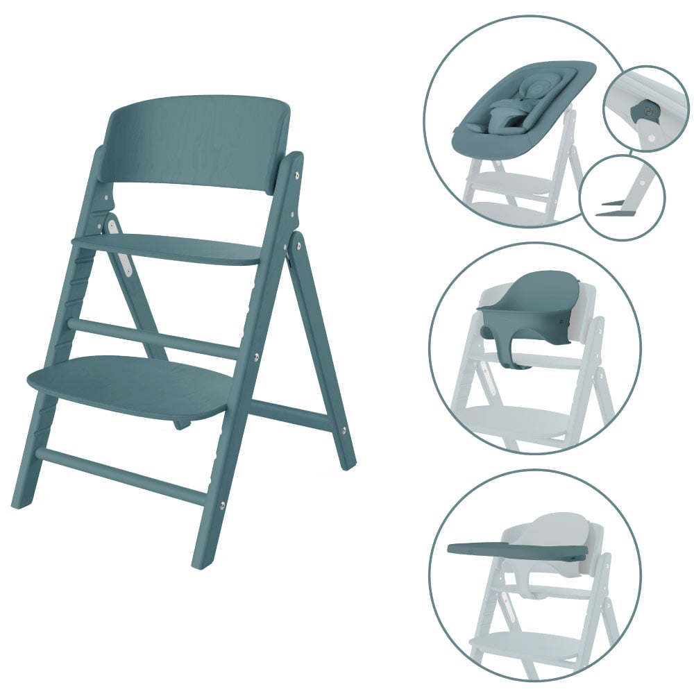 Scaun Masa Cybex Click Fold 4-in-1 Stone Blue