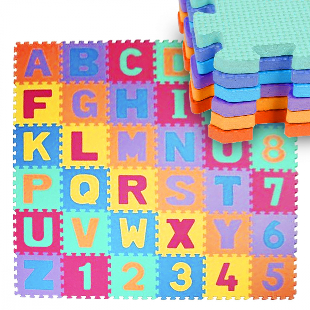 Covor Puzzle Litere și Cifre 36 piese | Malplay - imagine 10