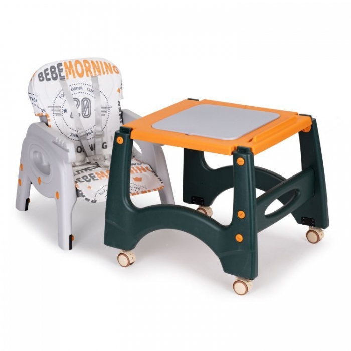 Scaun de masă 2 în 1 Ecotoys Portocaliu - imagine 3