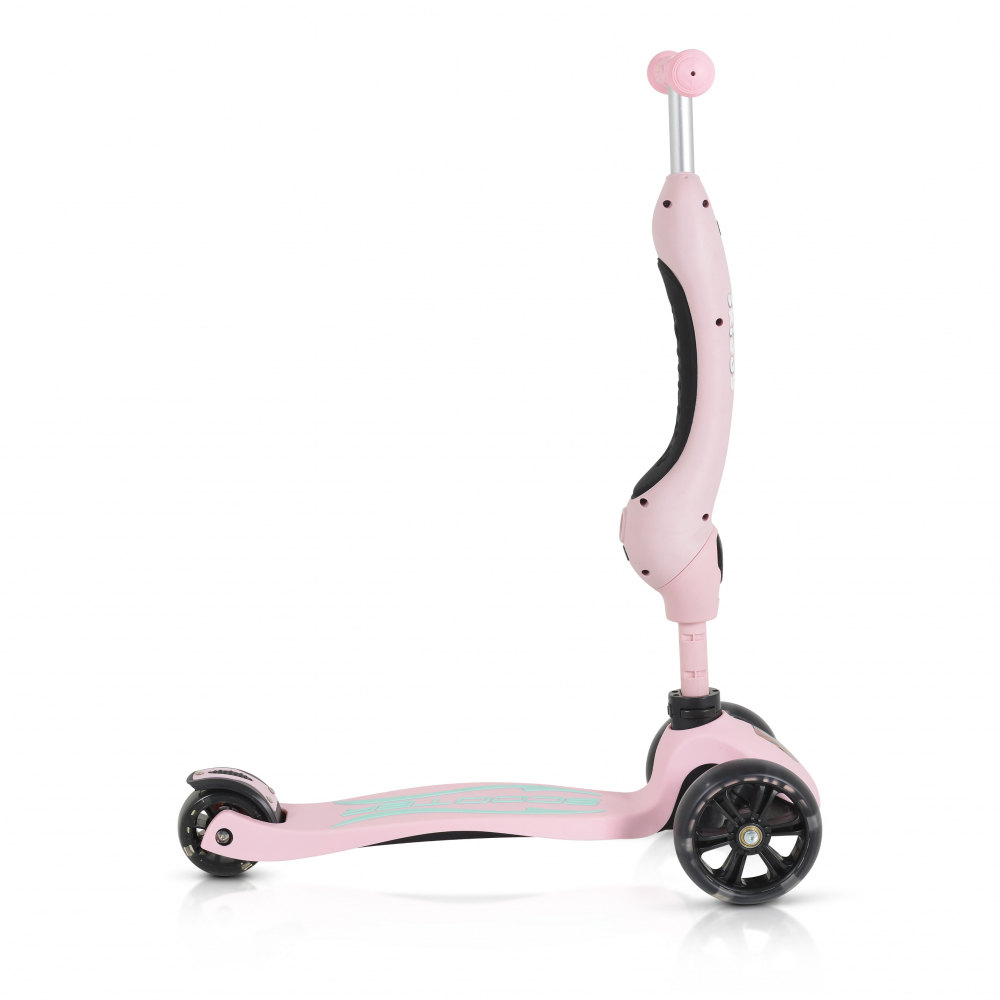 Trotineta 2in1 Byox Pink cu Scaun și LED - imagine 6