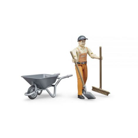 Bruder Figurina Muncitor Municipal cu Accesorii - imagine 2