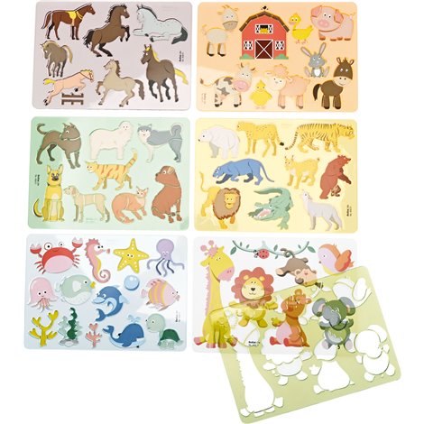 Set 6 sabloane animale Moje bambino - imagine 2
