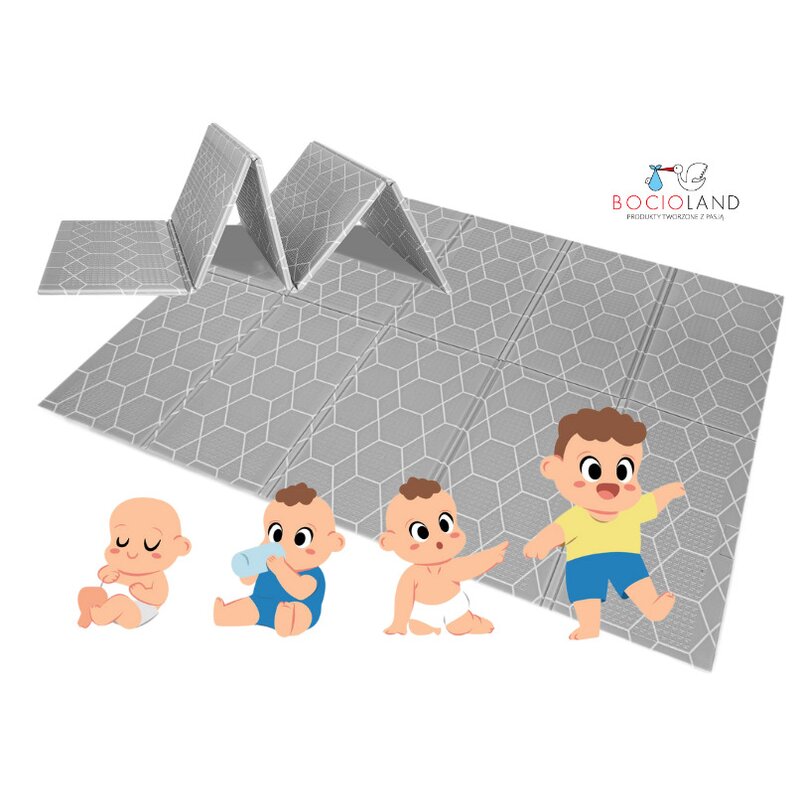 Covoras Joaca Bocioland Pliabil Honeycomb 200x150 - imagine 5