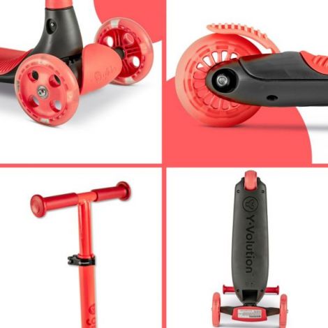 Yvolution Y Glider Kiwi - Trotineta 3 roti cu LED - imagine 5