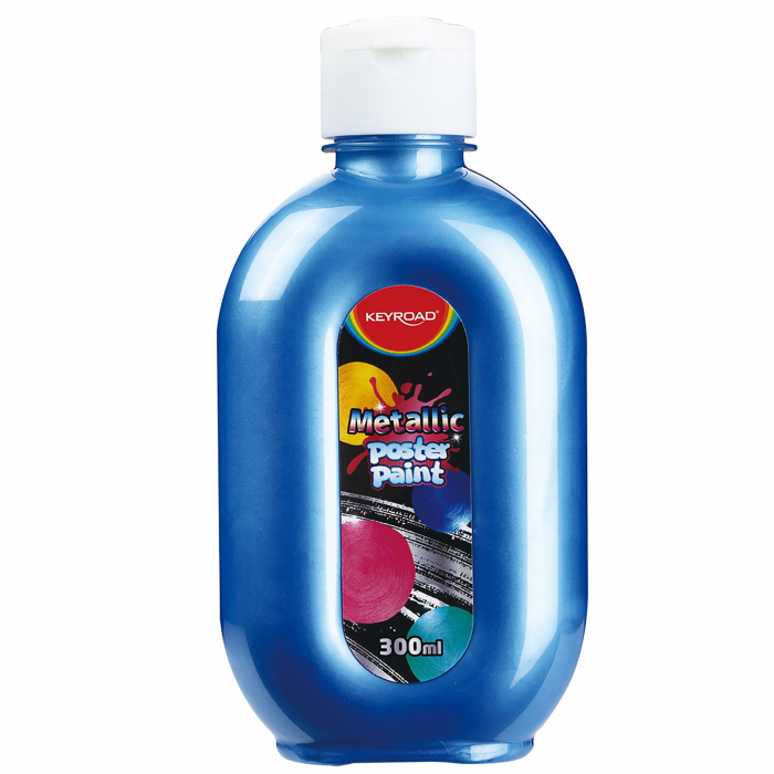 Culoare Tempera Albastru Metalizat Keyroad 300ml