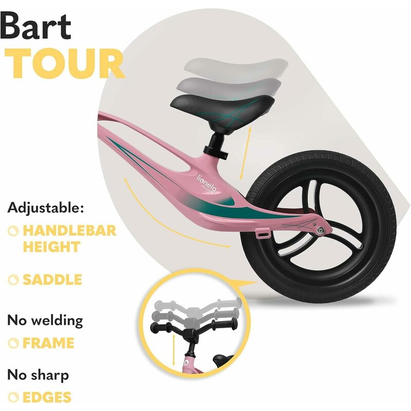 Bicicleta echilibru Lionelo Bart Pink 12