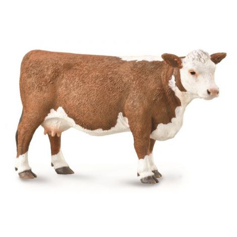 Figurina Vaca Hereford Collecta, Pictata Manual