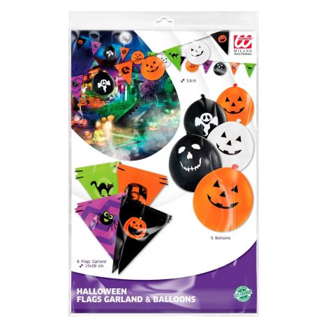 Ghirlanda Halloween Widmann cu Stegulețe și Baloane - imagine 2