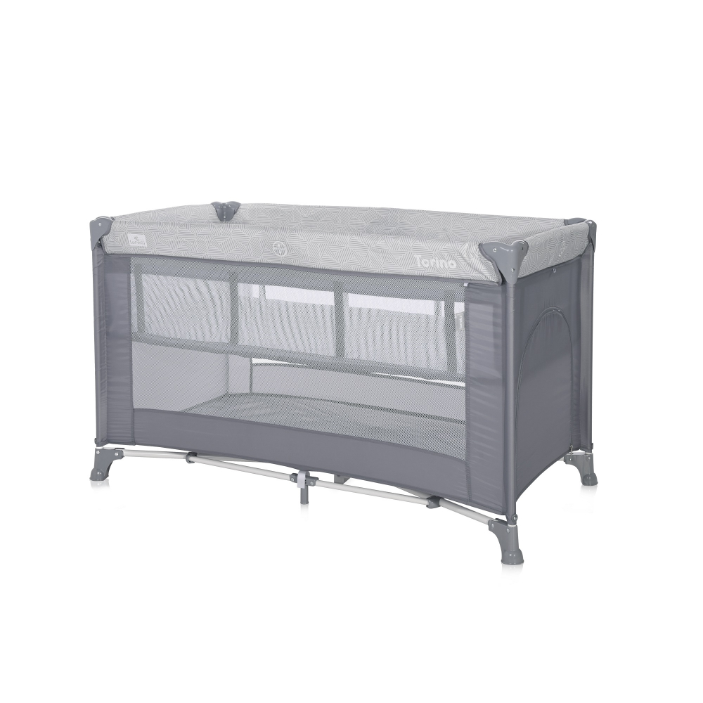 Patut Pliabil Lorelli Torino Grey, 2 Nivele si Accesorii - imagine 4