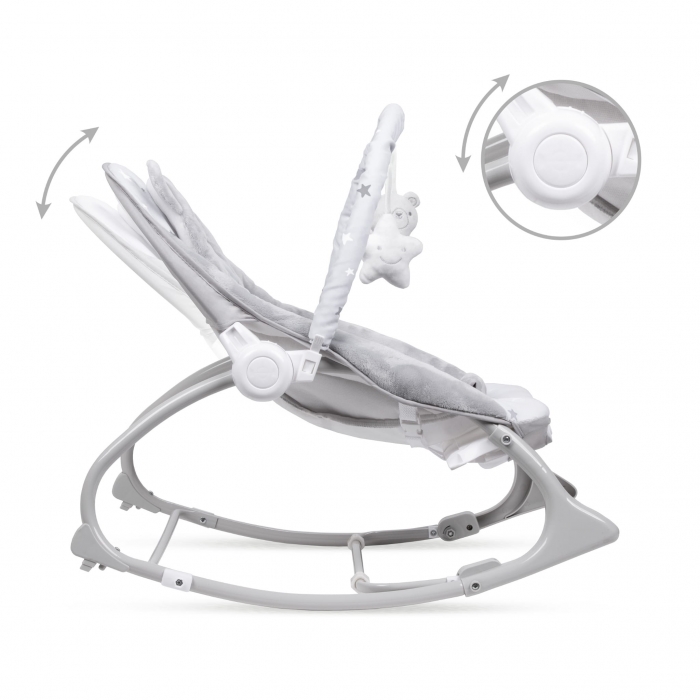 Balansoar Multifuncțional Kidwell Pino Gri cu Sunete - imagine 5